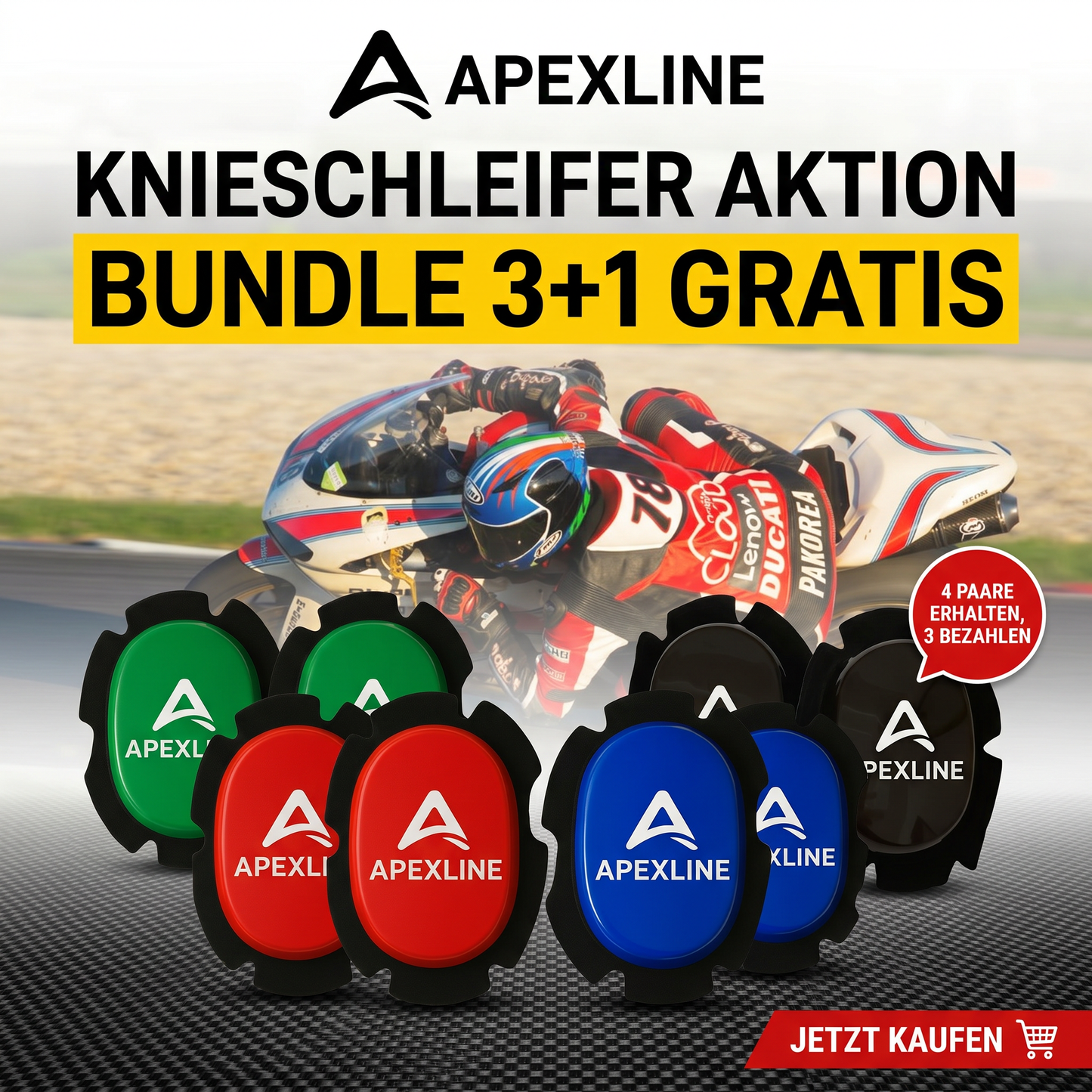 Knieschleifer Bundle 3+1 GRATIS – PVC High Performance Knee Sliders